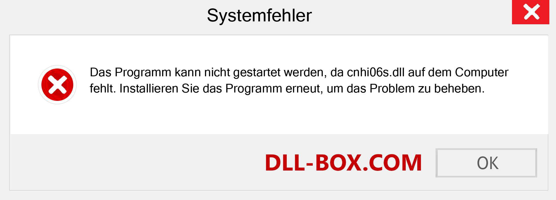 cnhi06s.dll-Datei fehlt?. Download für Windows 7, 8, 10 - Fix cnhi06s dll Missing Error unter Windows, Fotos, Bildern