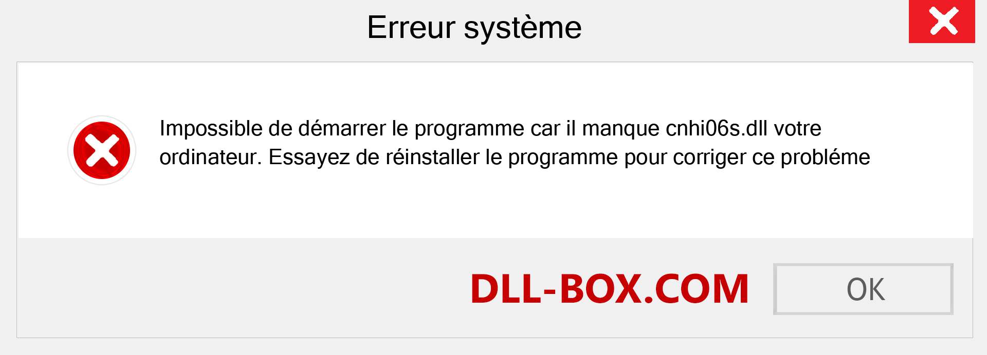 Le fichier cnhi06s.dll est manquant ?. Télécharger pour Windows 7, 8, 10 - Correction de l'erreur manquante cnhi06s dll sur Windows, photos, images